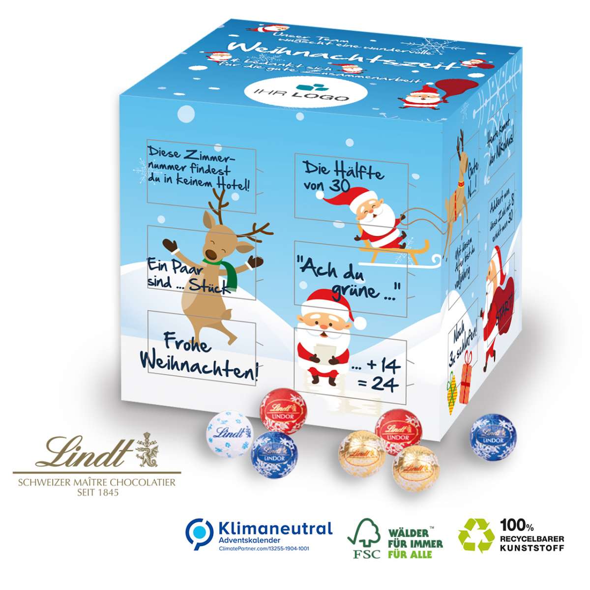 Der originelle Rätsel-Adventskalender im Würfelformat und Ihrem 