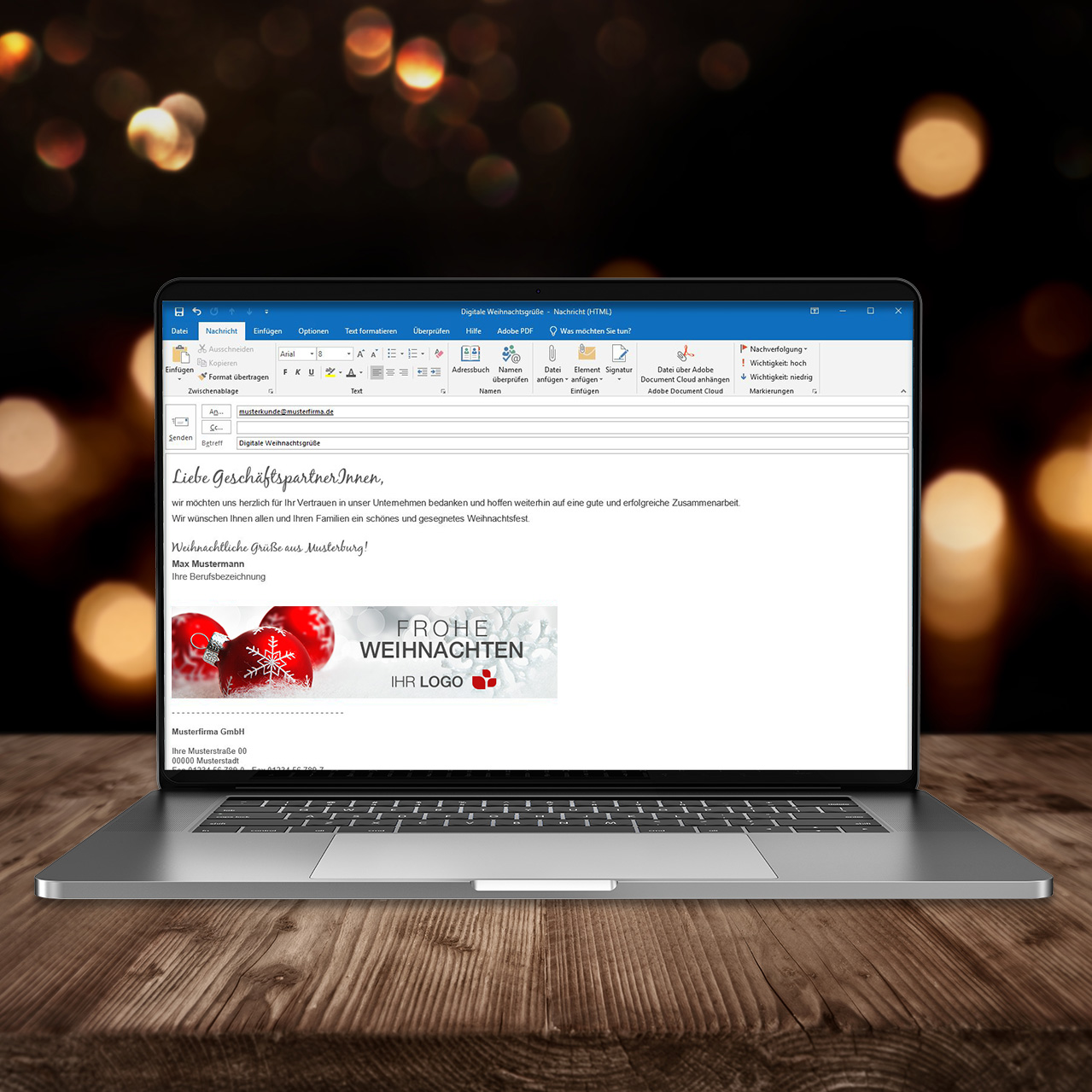 EMailSignaturen Karten Weihnachtsplaner