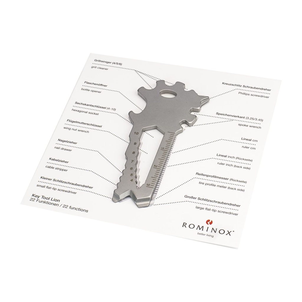 Keytool Lion, 22 Funktionen