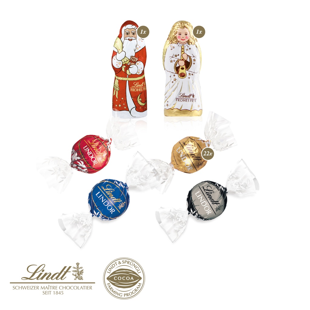 Wand-Adventskalender Lindt Lindor Pralinés