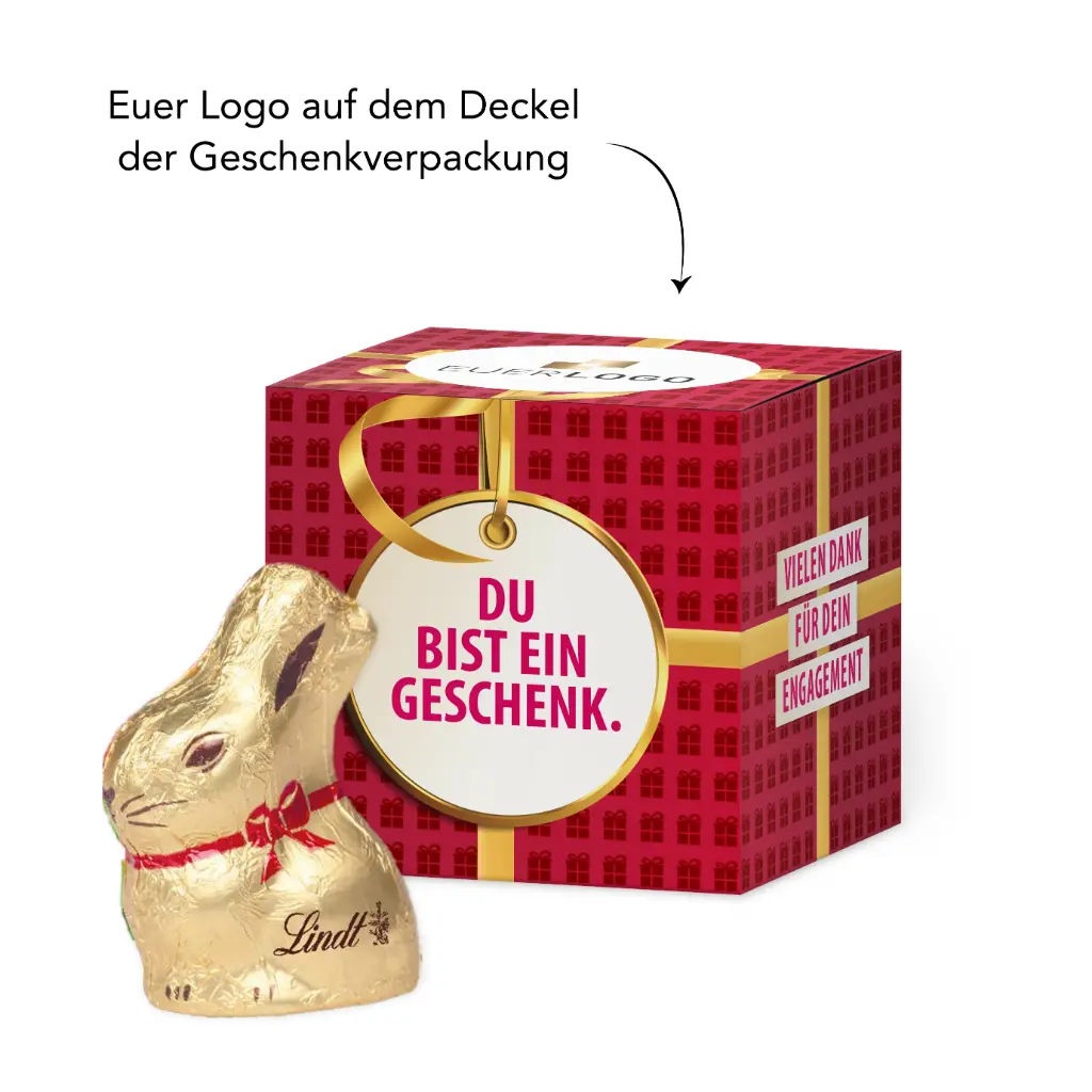 "Du bist ein Geschenk" - Lindt Goldhase