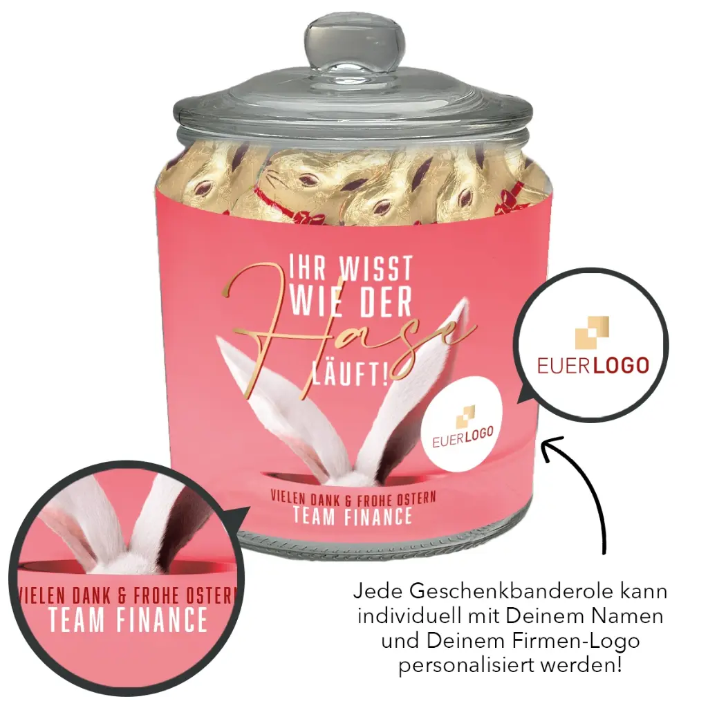 Teamgeschenk S "Ihr wisst wie der Hase läuft!"