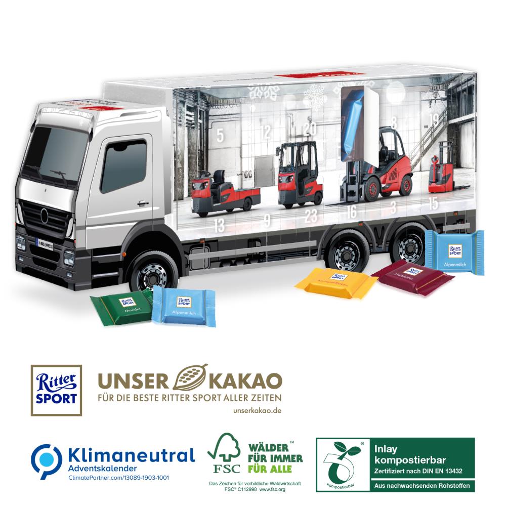 LKW Adventskalender Ritter SPORT - kompostierbares Inlay