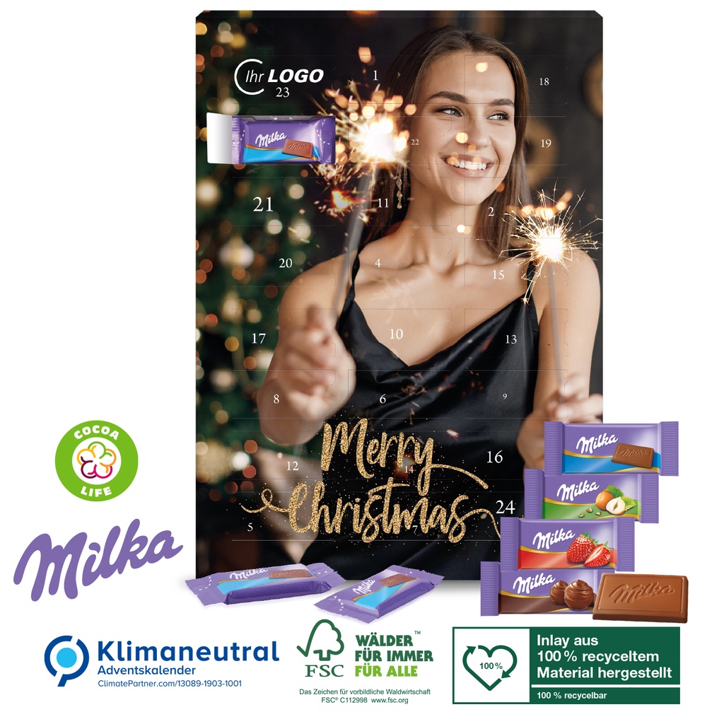 Wand-Adventskalender Milka