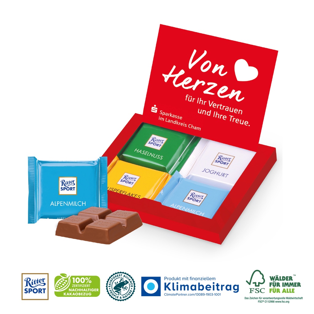 Präsentbox Ritter SPORT „Mini“, 4er