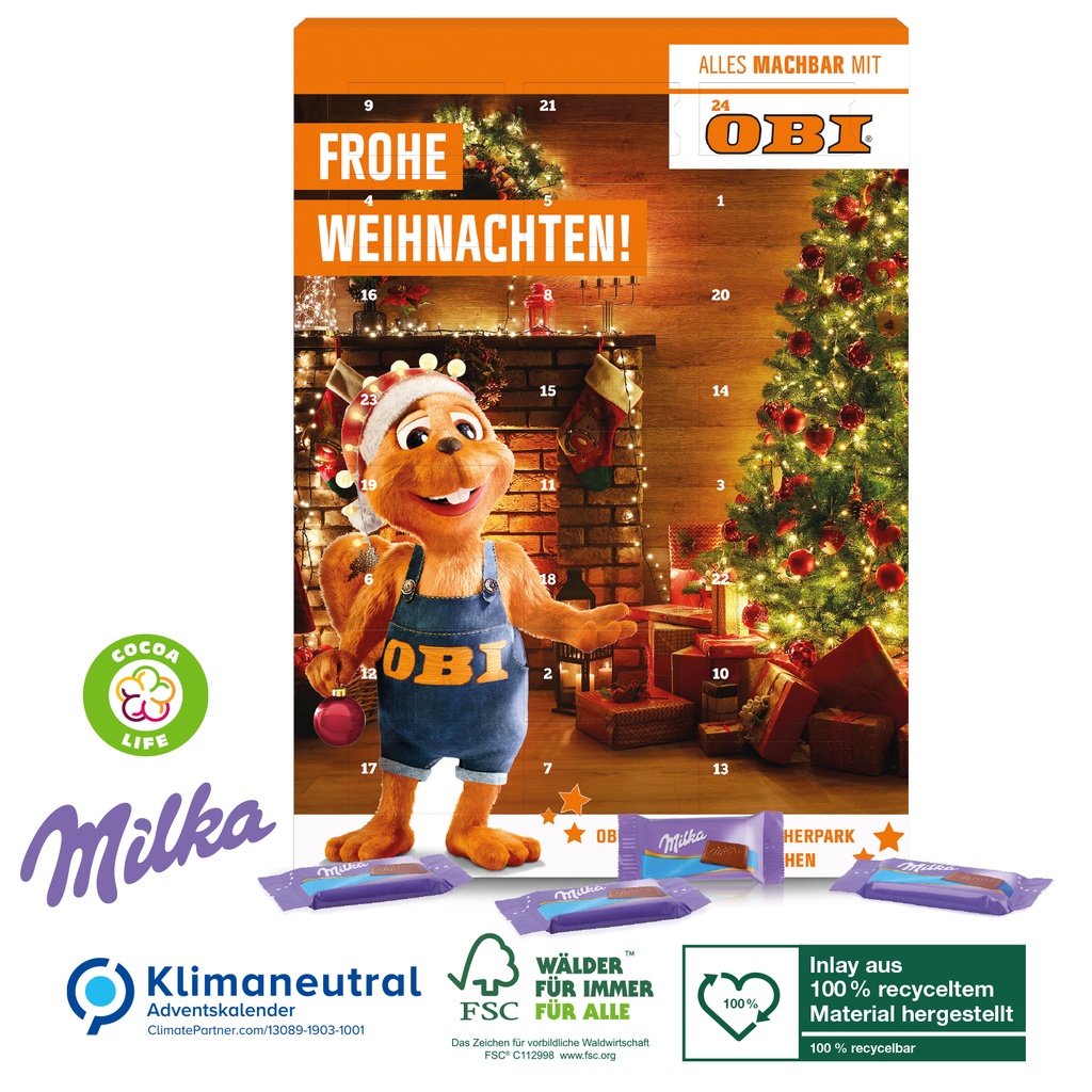 Wand-Adventskalender Milka