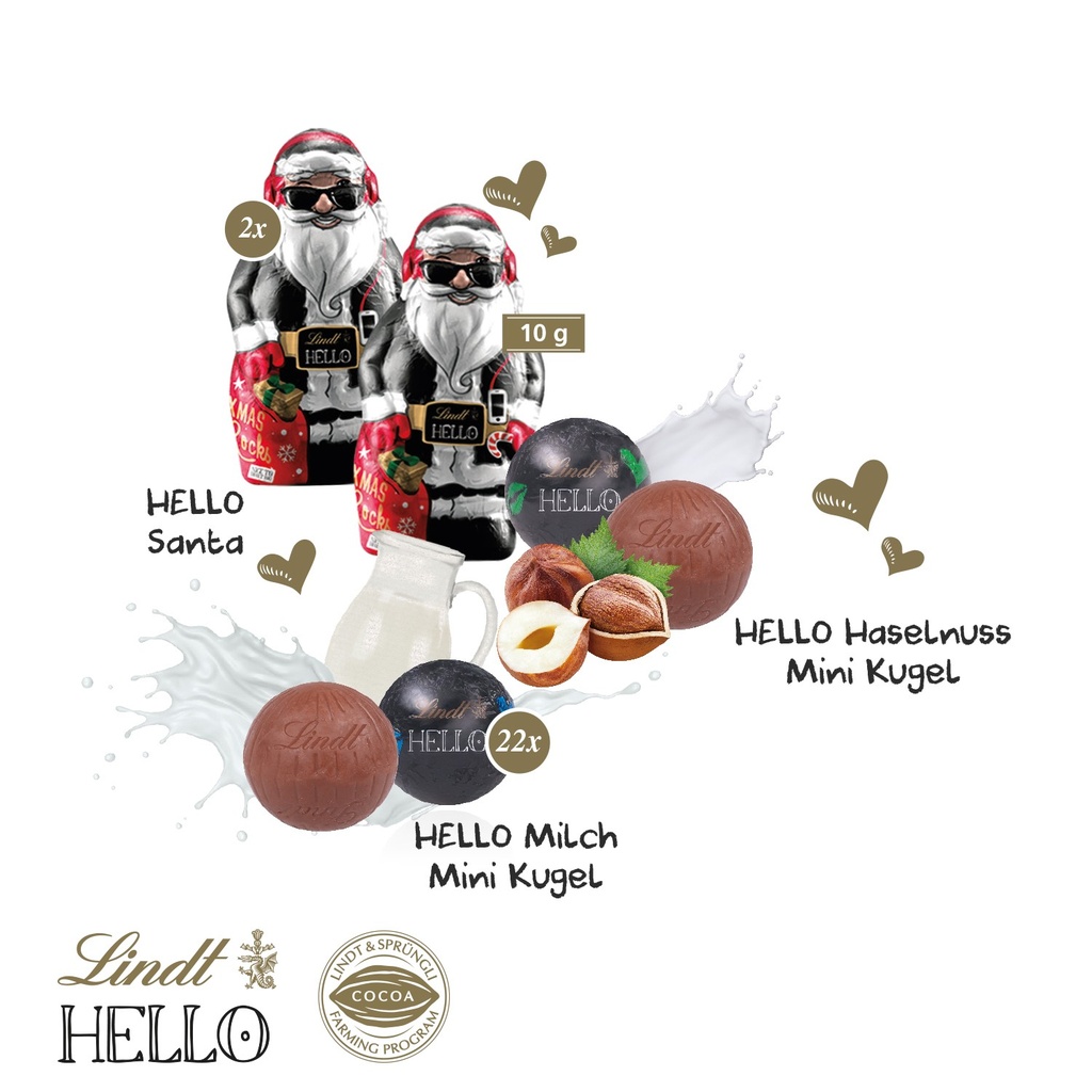 Wand-Adventskalender Lindt „HELLO“ Mini´s