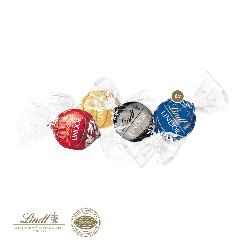 Graspapier Geschenktüte mit Lindt Lindor Pralines