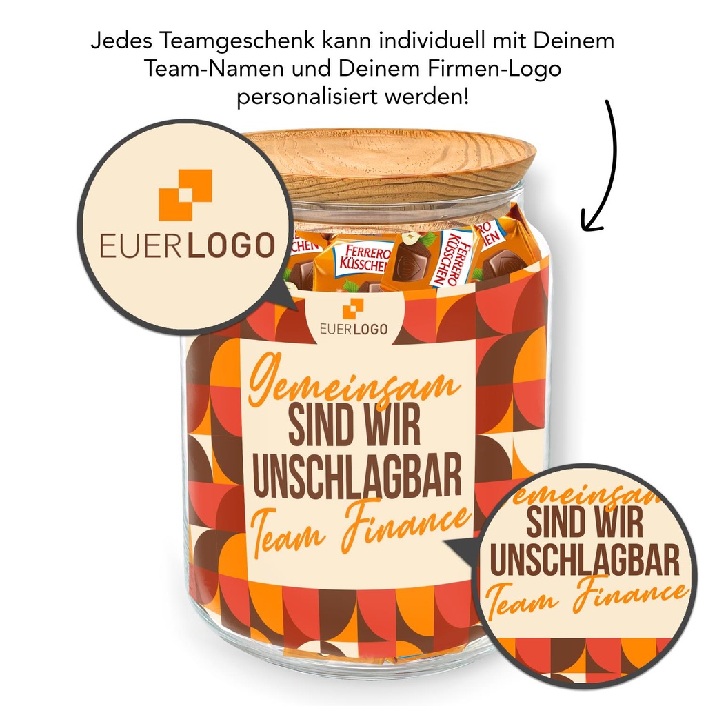 Teamgeschenk XL "Gemeinsam unschlagbar" - Ferrero Küsschen