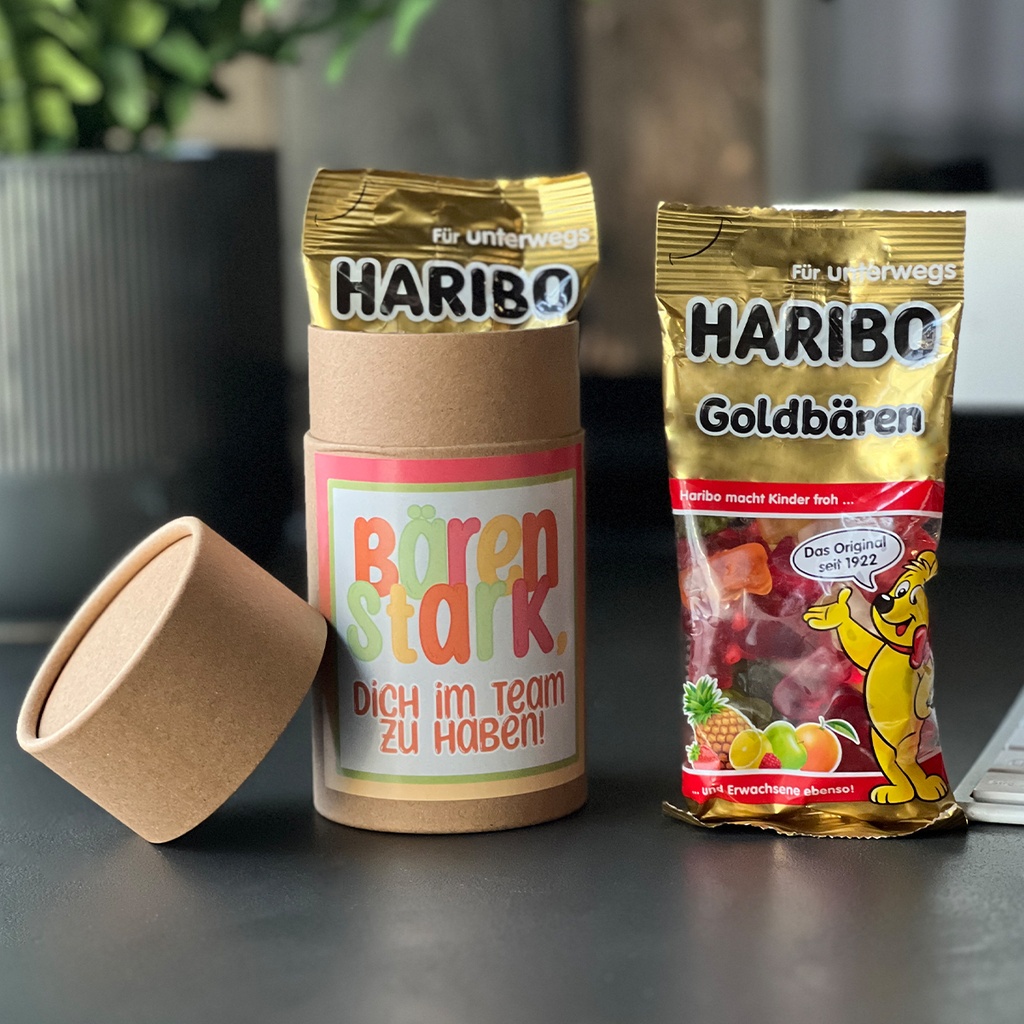 Präsenthülse "Bärenstark" - Haribo Goldbären