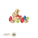 3D Präsent „Häschen“ mit Lindt Eier und Goldhase