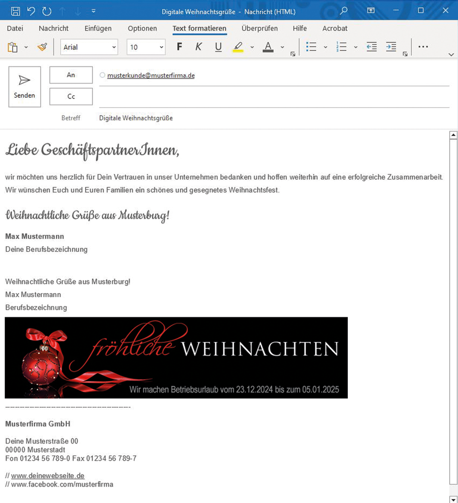 E-Mail-Signatur "Blackedition"