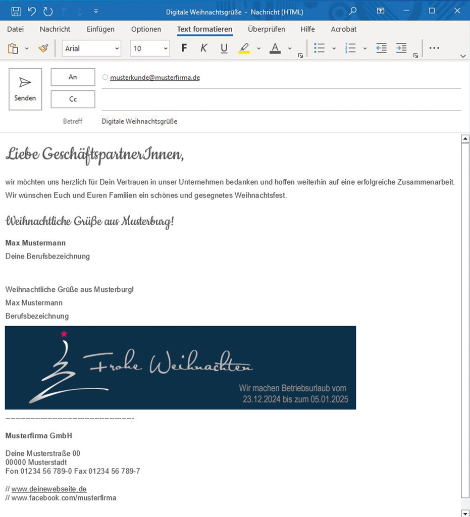 E-Mail-Signatur "Design"