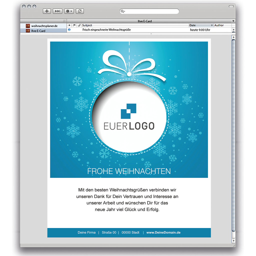 E-Card Weihnachtsrahmen