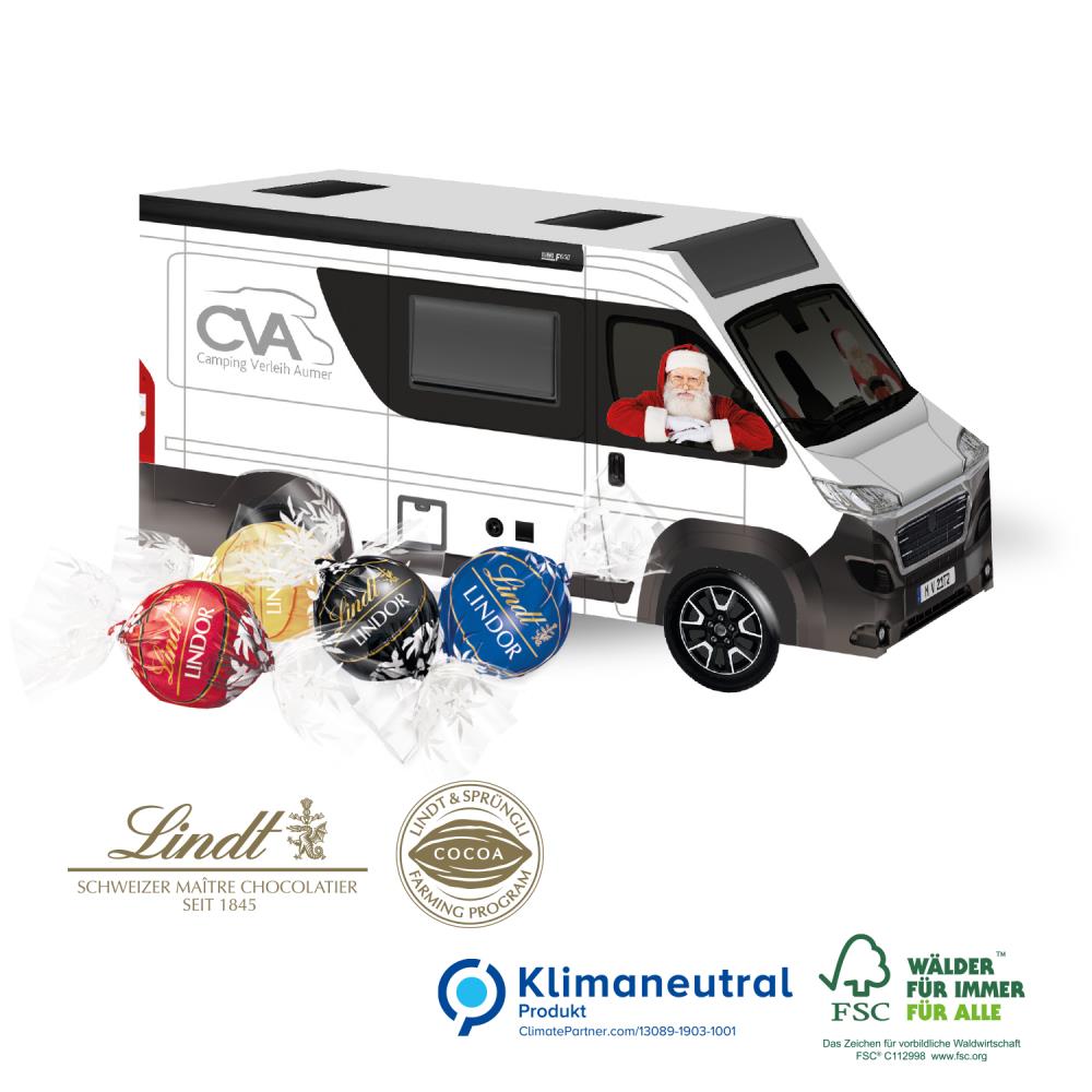 3D Präsent Camper mit Lindt Lindor Pralinés