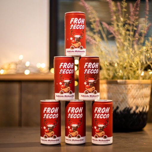 FrohSecco – Edition Rudi – 6x prickelnder Weihnachtsgruß