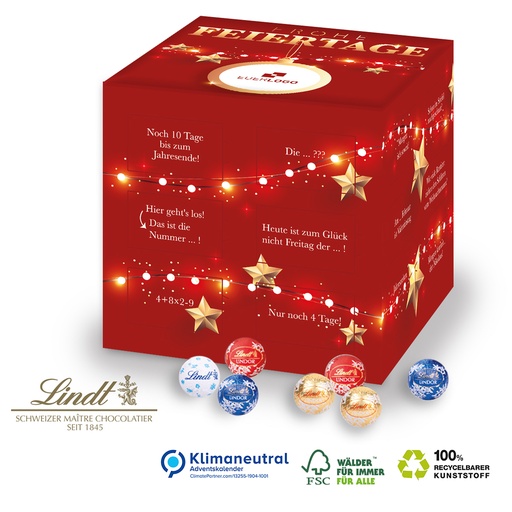 [WP12042] Cube Adventskalender Lindt mit Logo