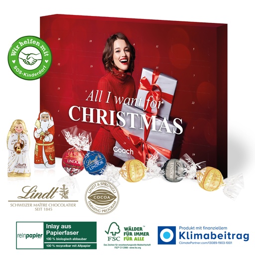 [55403-W] Adventskalender Lindt Lindor - Papierfaser