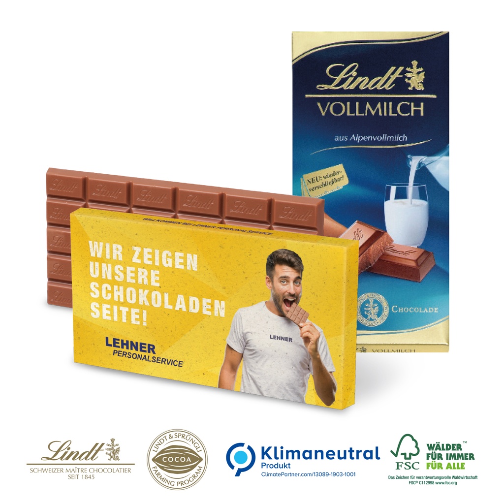 Premium Schokolade von Lindt - Graspapier