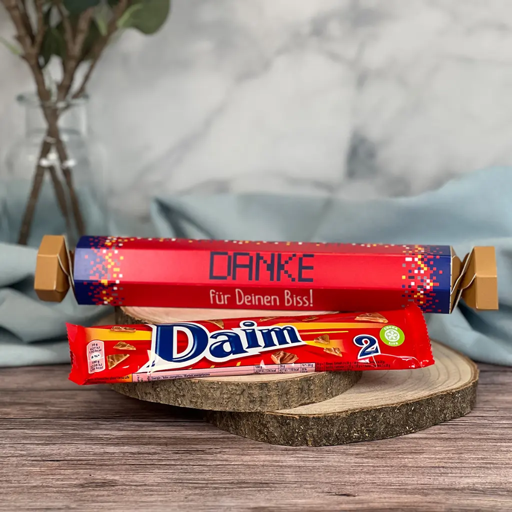 Geschenkverpackung "Danke für Deinen Biss" - Daim