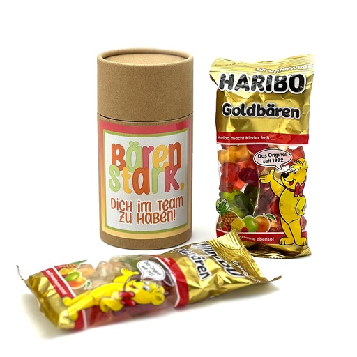 Präsenthülse "Bärenstark" - Haribo Goldbären