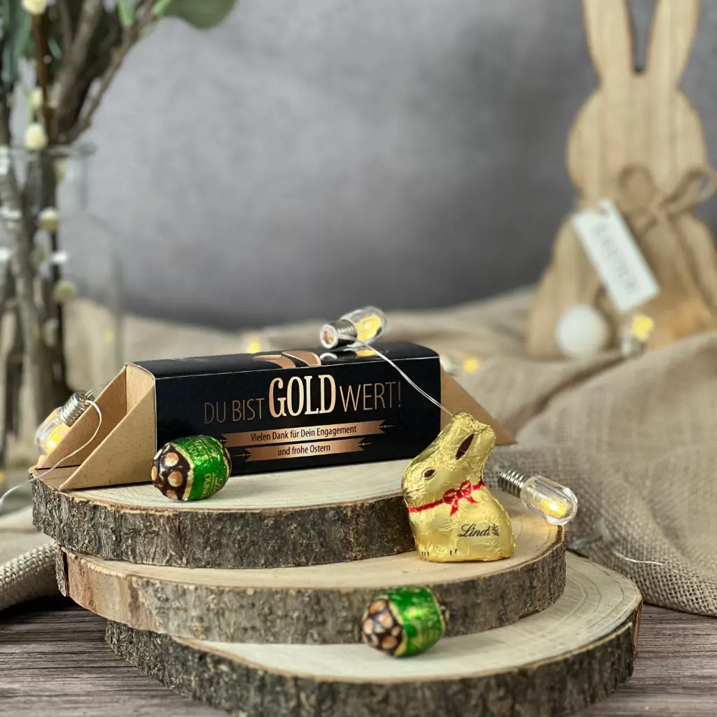 Geschenkverpackung "Gold wert" - Ostern