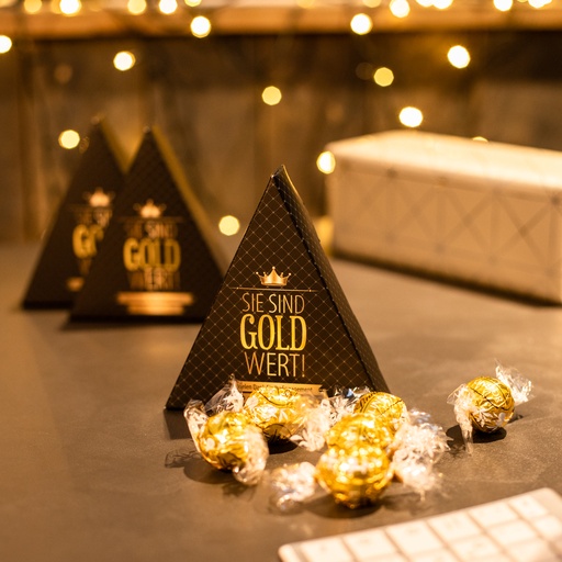 Sie sind Gold wert – Lindt Pyramide - Xmas