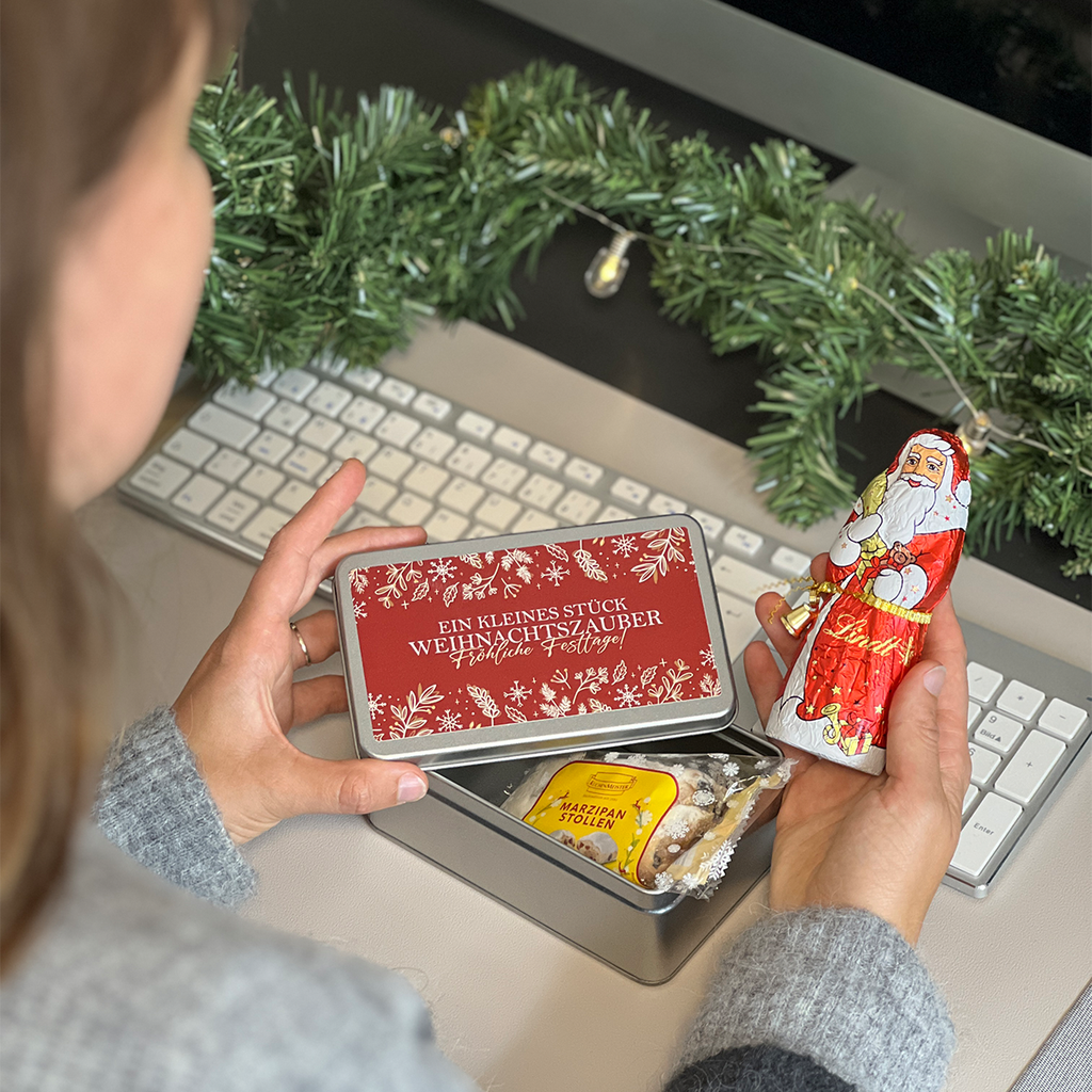 Geschenkdose "Weihnachtszauber" - Christstollen