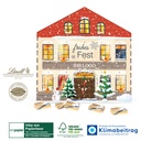 Adventskalenderhaus Organic mit Lindt Täfelchen