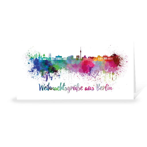 [WP10982] Skyline aquarell - Berlin (Wir gestalten gratis für Dich)