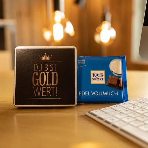 [WP13043] Du bist Gold wert - Ritter SPORT Dose