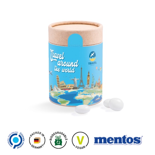 [1180-M] Papierdose Eco Maxi mit Mentos Kaudragees Fruit