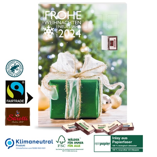 [55396-W] Wand-Adventskalender mit Fairtrade-Kakao Organic