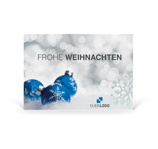 Postkarte Weihnachtskugel 02