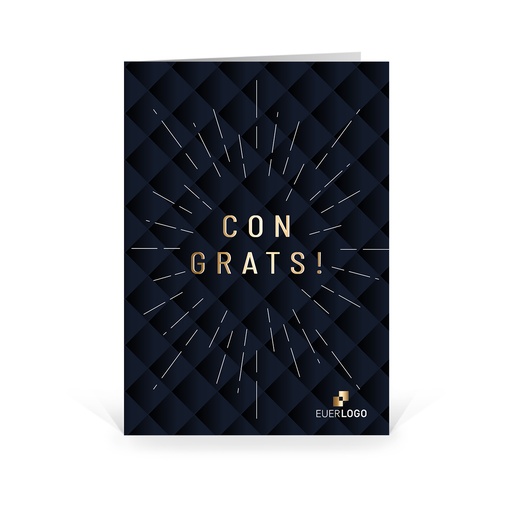 [GRUß7] Grußkarte "Gratulation - Congrats"