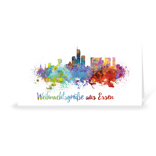 [WP10986] Skyline aquarell - Essen