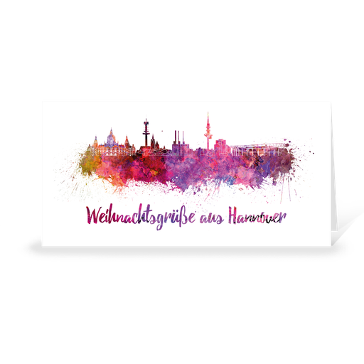 [WP10989] Skyline aquarell - Hannover