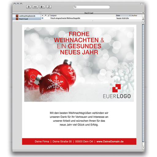 [WP10734] E-Card Weihnachtskugel 02